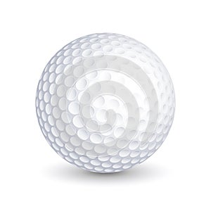 Vector golf ball on white background