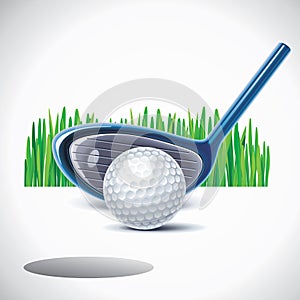 Vector golf club with ball