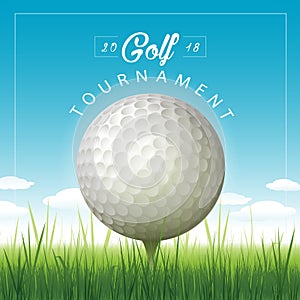 Vector golf tournament background