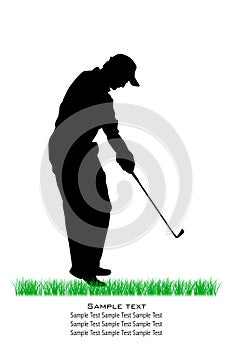 Vector Golfer Silhouettes