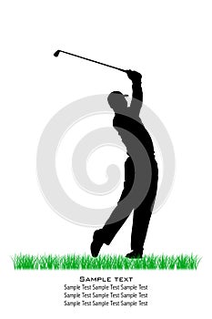 Vector Golfer Silhouettes