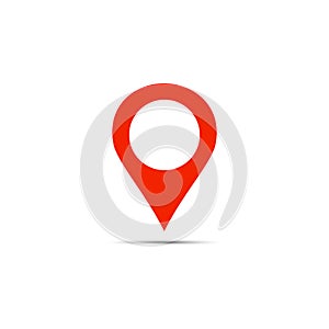 Vector gps marker symbol. Location icon isolated on white background