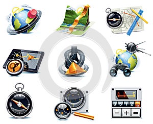 Vector GPS navigation icons. Part 1