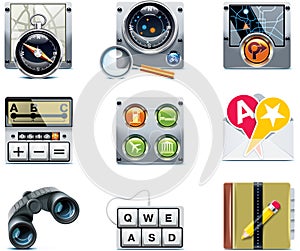 Vector GPS navigation icons. Part 2