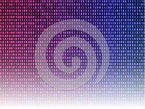 Vector gradient binary code background, colorful illustration, technology concept, abstract.