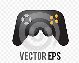 Vector gradient black and red game joypad controller icon
