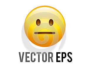 Vector gradient yellow afraid,  disappointed and upset face icon