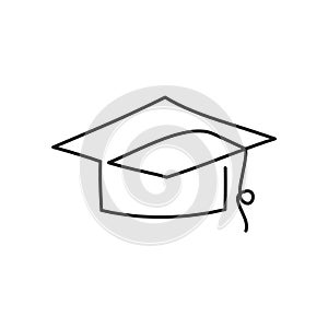 vector graduation cap. studing in college. finishing college or university vector illustration on white background