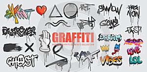 Vector Graffiti Elements Grunge Collection
