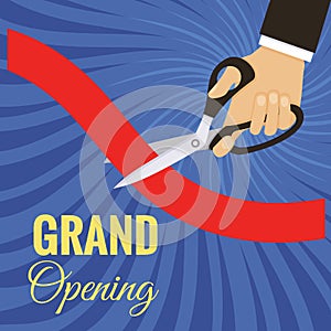 Vector grand opening card