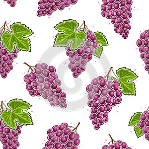 Vector Grapes Seamless Pattern