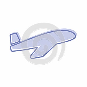 Vector Graphic of - Airplane - Blue Twins Style