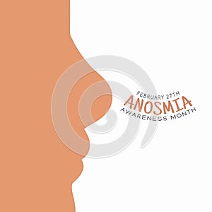 Vector graphic of anosmia awareness month good for anosmia awareness month celebration. photo