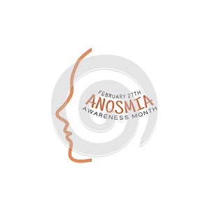 Vector graphic of anosmia awareness month good for anosmia awareness month celebration. photo