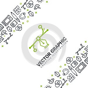 Vector Graphic. Background with doodle design elements.
