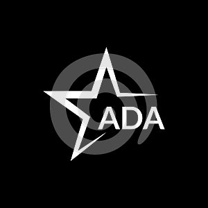 Vector Graphic Branding Letter Element. BLACK Background. ABSTRACT CREATIVE LETTER LOGO DESIGN.ADA Logo