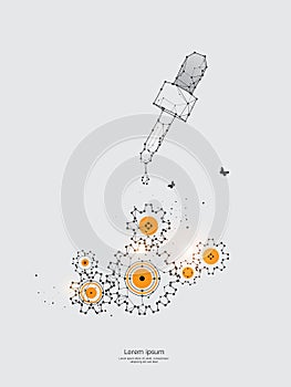 Vector graphic concept of engineering