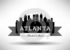 Vector Graphic Design of Atlanta City Skyline