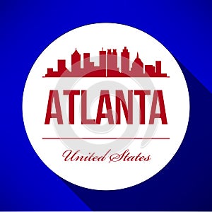 Vector Graphic Design of Atlanta City Skyline