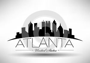 Vector Graphic Design of Atlanta City Skyline