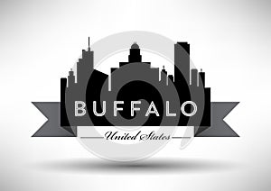 Vector Graphic Design of Buffalo City Skyline