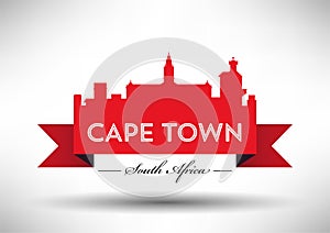 Vector Graphic Design of Cape Town City Skyline