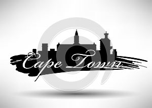 Vector Graphic Design of Cape Town City Skyline