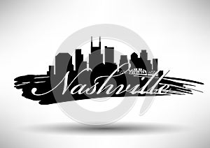 Vector Graphic Design of Nashville City Skyline