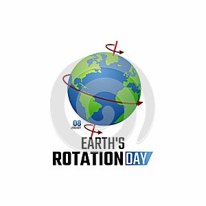 Vector graphic of earth`s rotation day