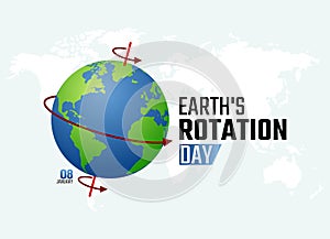 Vector graphic of earth`s rotation day