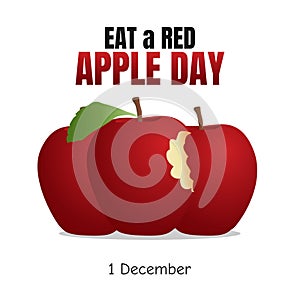 Vector graphic of eat a red apple day good for eat a red apple day celebration