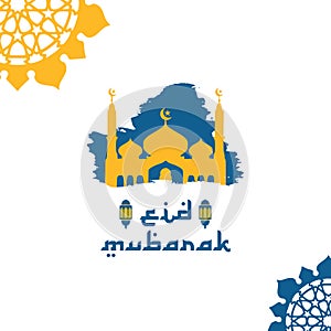Vector graphic of Eid mubarak good for eid mubarak celebration.