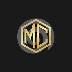 Vector Graphic Initials Letter MC Logo Design Template