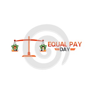 Vector graphic of equal pay day good for equal pay day celebration.