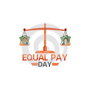 Vector graphic of equal pay day good for equal pay day celebration.