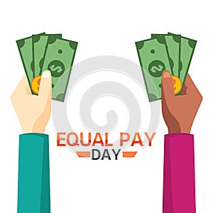 Vector graphic of equal pay day good for equal pay day celebration.