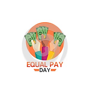 Vector graphic of equal pay day good for equal pay day celebration.