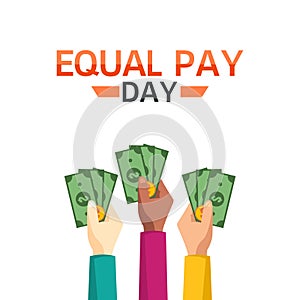 Vector graphic of equal pay day good for equal pay day celebration.