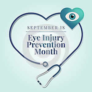vector graphic of Eye Injury Prevention Month good for Eye Injury Prevention Month celebration. flat design. flyer design.flat