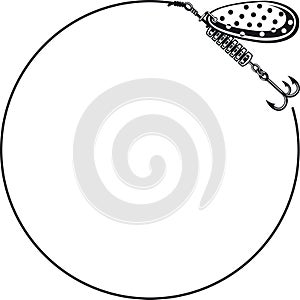 Vector graphic of fishing lure photo