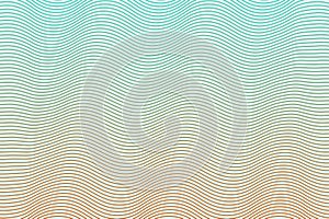 Vector graphic of guilloche texture with waves in soft rainbow color. Creative graphic design for certificate, banknote, money