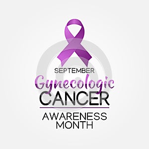 Vector graphic of Gynecologic Cancer Awareness Month good for Gynecologic Cancer Awareness celebration. photo