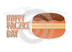 Vector graphic of happy paczki day