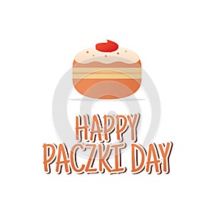 Vector graphic of happy paczki day