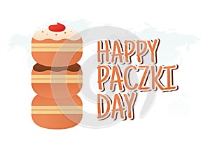 Vector graphic of happy paczki day