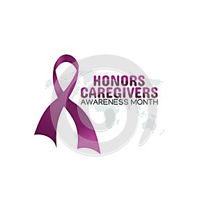 Vector graphic of honors caregivers awareness month