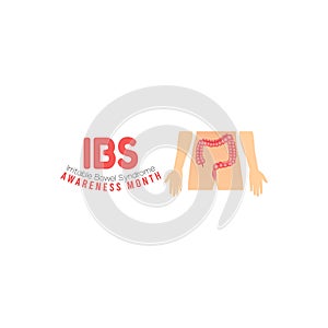 Vector graphic of IBS awareness month good for IBS awareness month celebration.