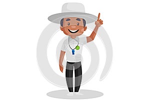 Vector graphic illustration of Cricket Umpire