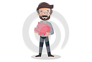 Vector graphic illustration Financial Advisor