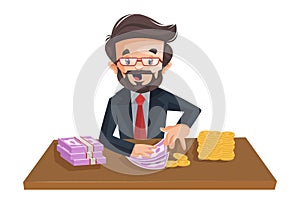 Vector graphic illustration Financial Advisor